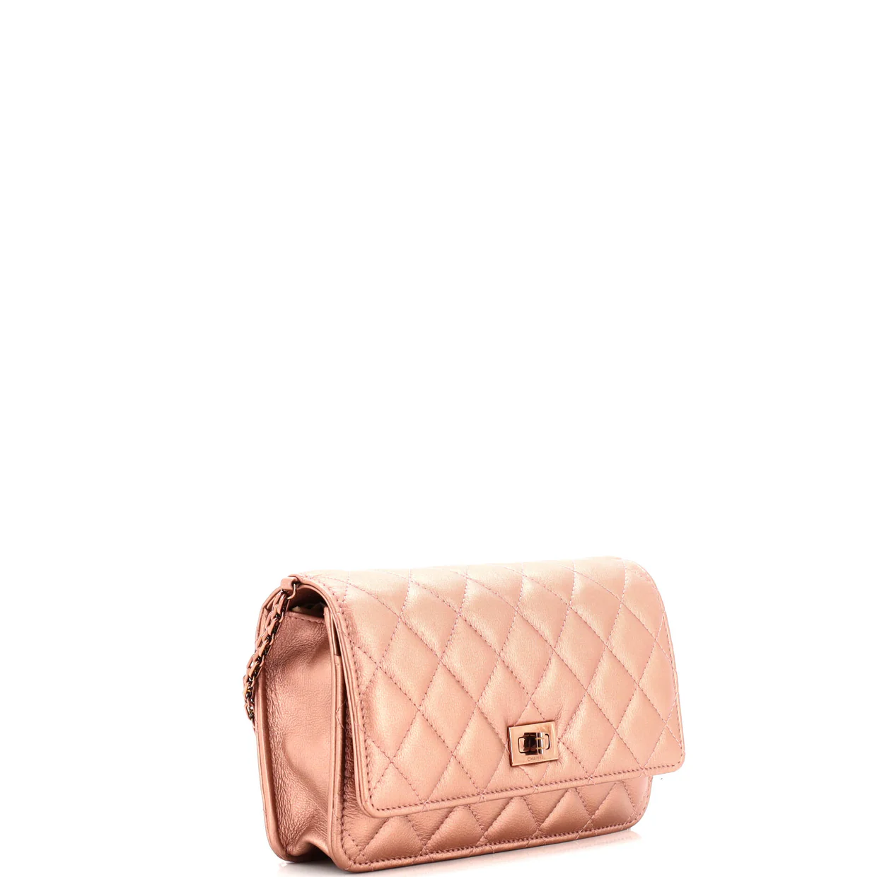 Reissue 2.55 Wallet on Chain Quilted Metallic Calfskin - Deep Luxury