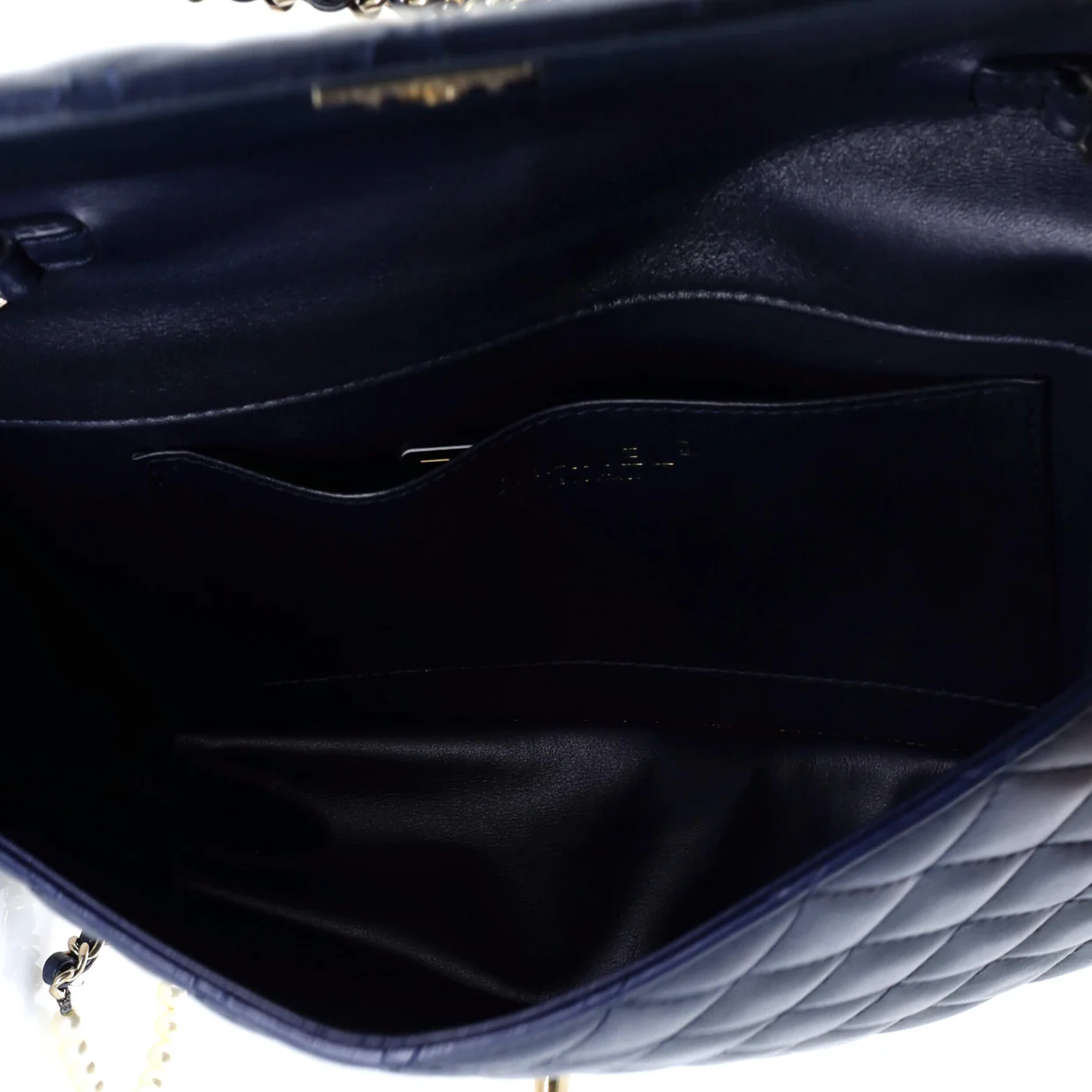 Fantasy Pearls Flap Bag Quilted Lambskin Large - Deep Luxury