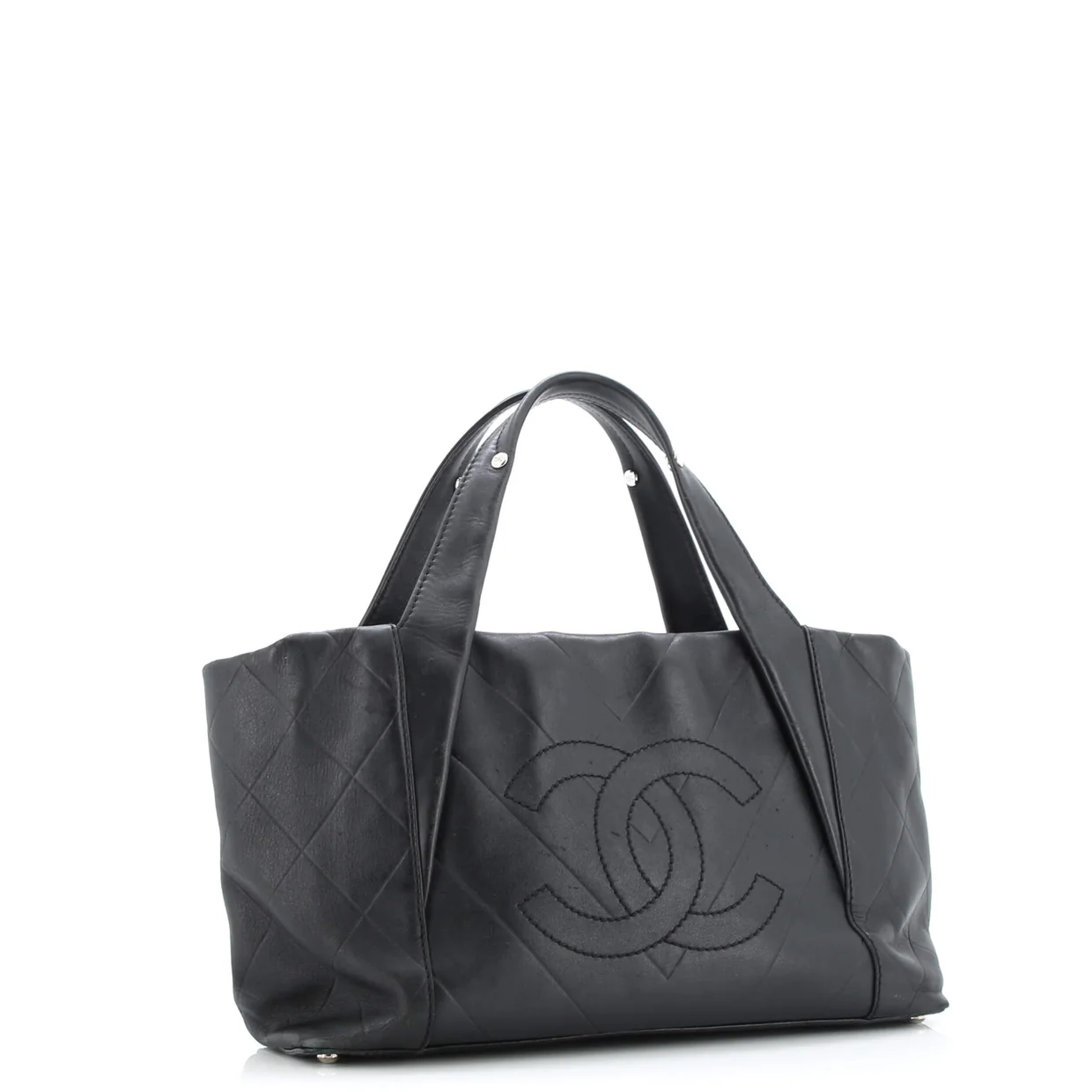 All Day Long Tote Chevron Leather Medium - Deep Luxury