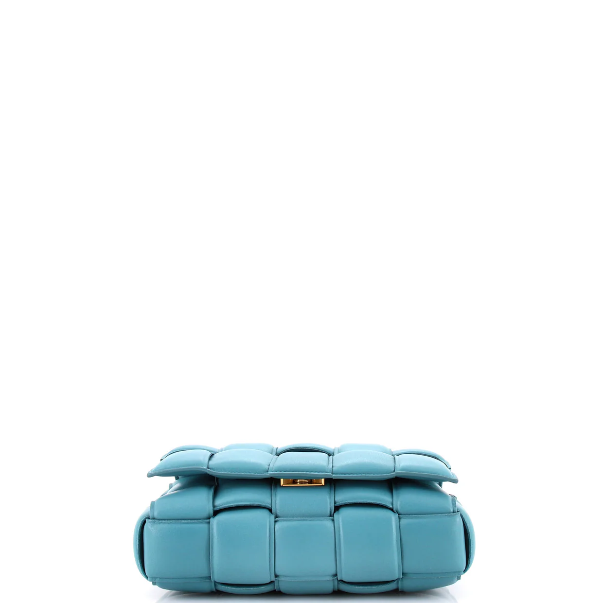 Cassette Chain Crossbody Bag Padded Maxi Intrecciato Leather - Deep Luxury