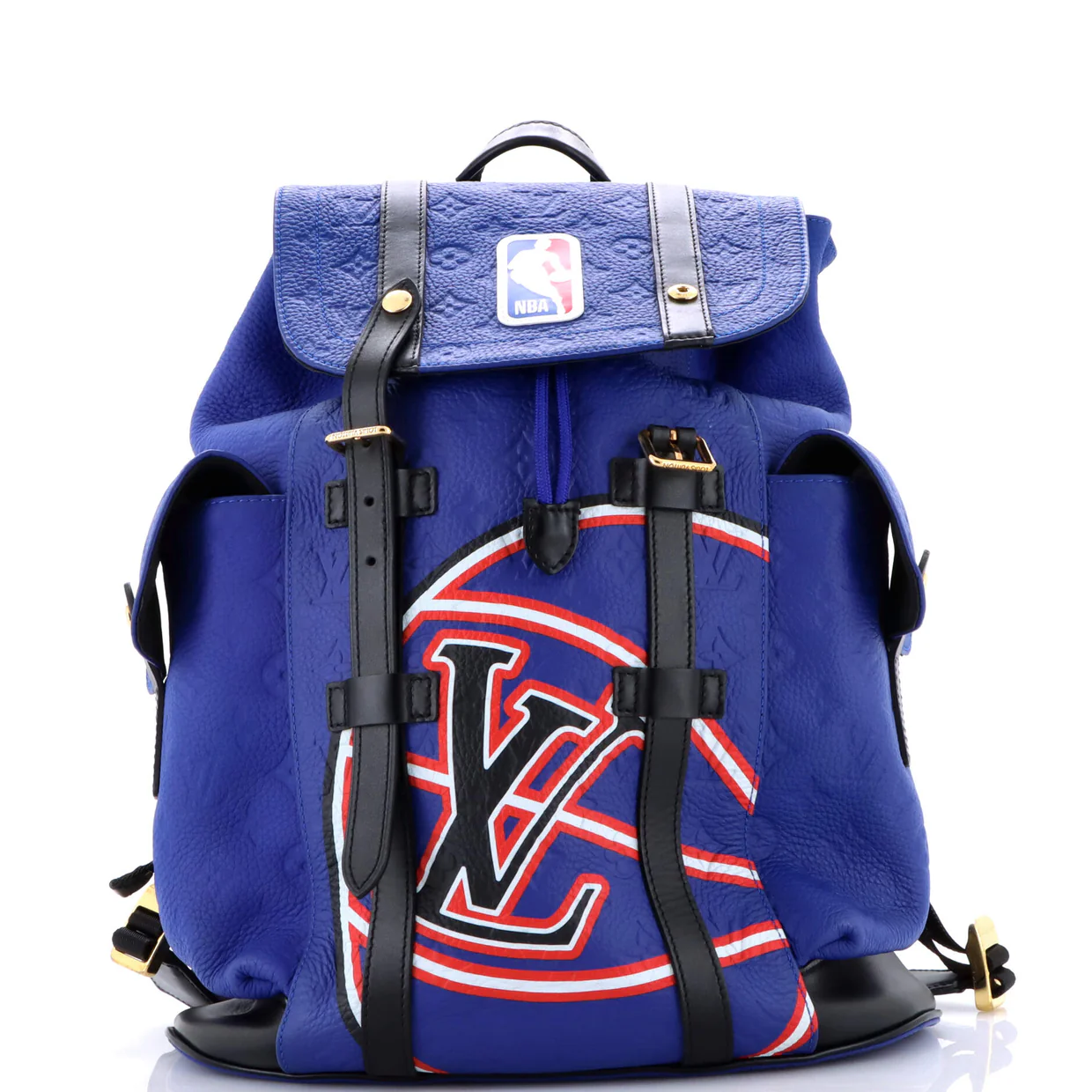 x NBA Christopher Backpack Printed Monogram Taurillon Leather MM - Deep Luxury