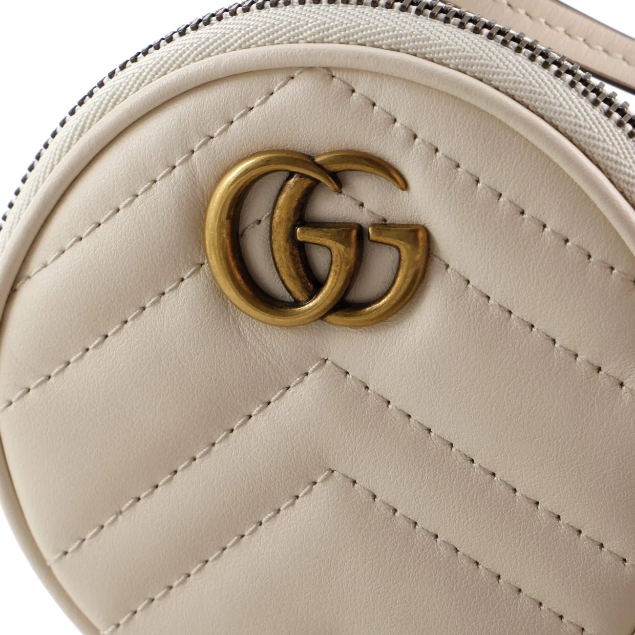 GG Marmont Coin Purse And Key Case Matelasse Chevron Leather - Deep Luxury