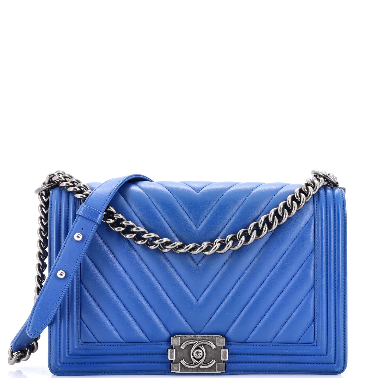 Boy Flap Bag Chevron Lambskin New Medium - Deep Luxury