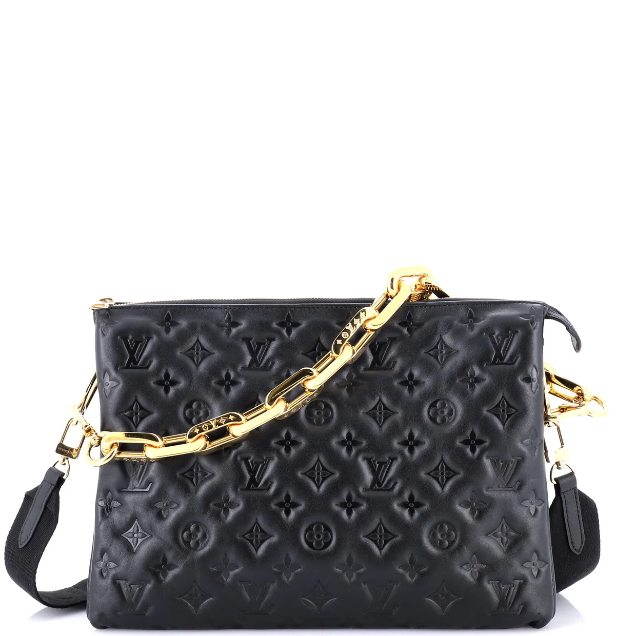 Coussin Bag Monogram Embossed Lambskin MM - Deep Luxury