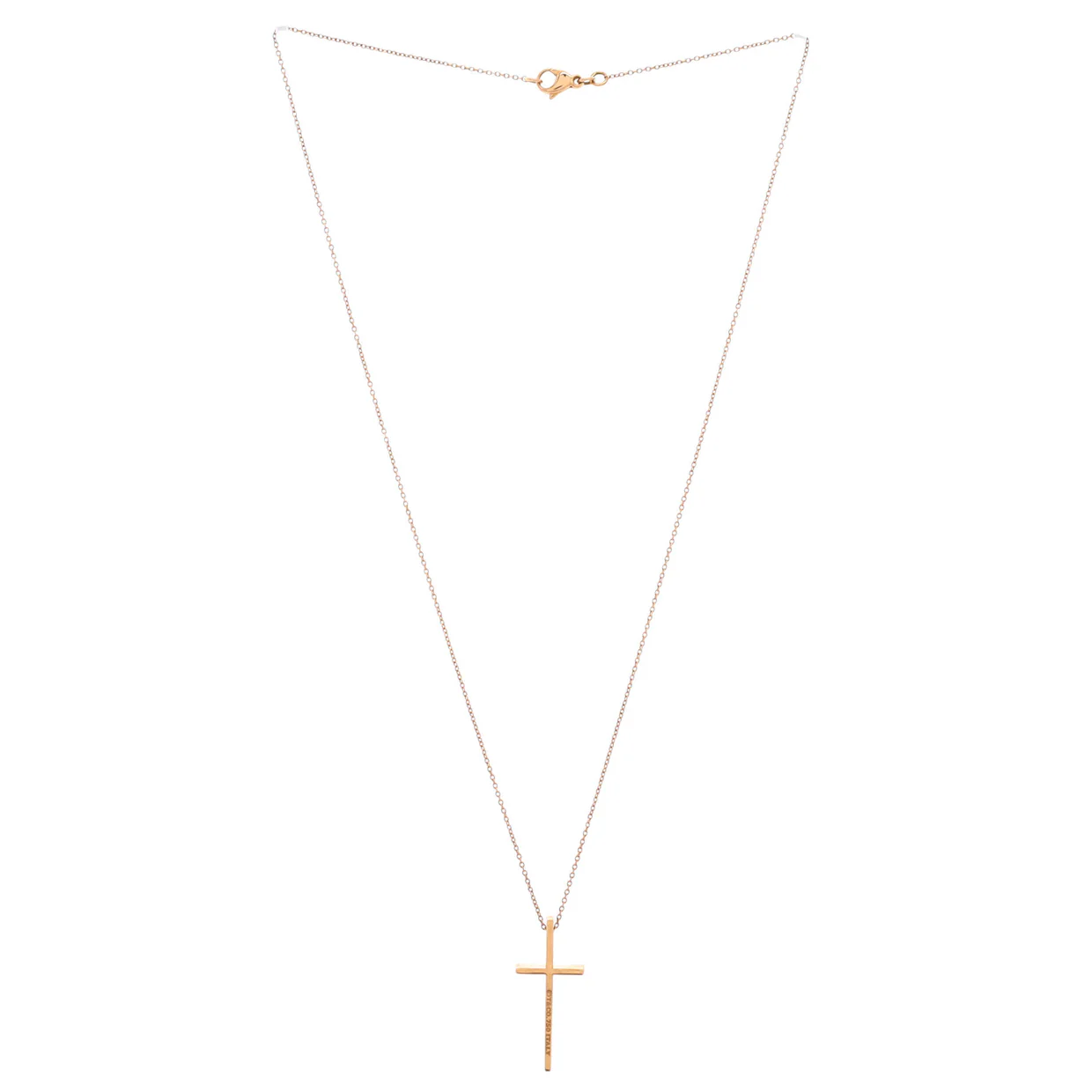 Metro Cross Pendant Necklace 18K Rose Gold - Deep Luxury