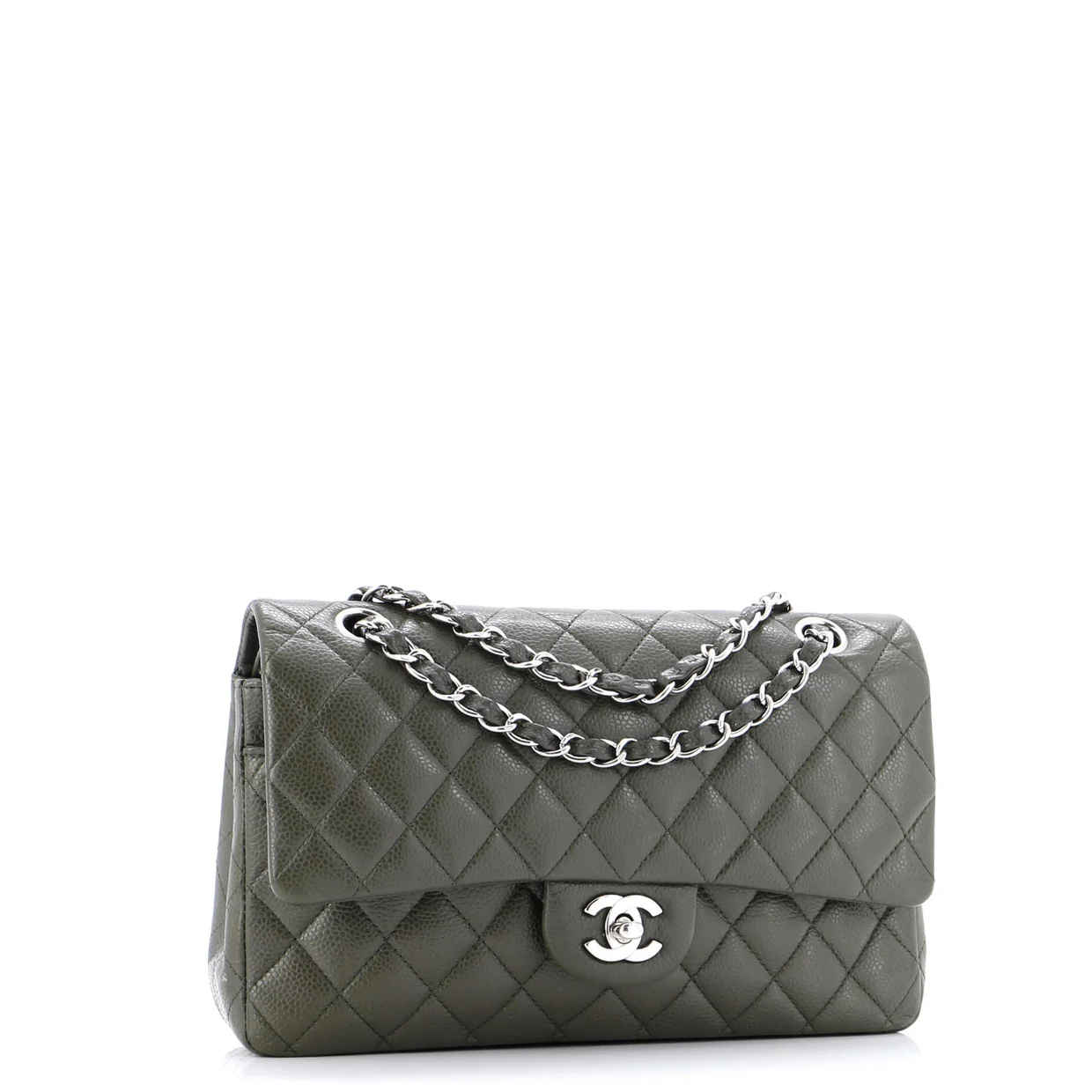 Classic Double Flap Bag Quilted Caviar Medium - Deep Luxury