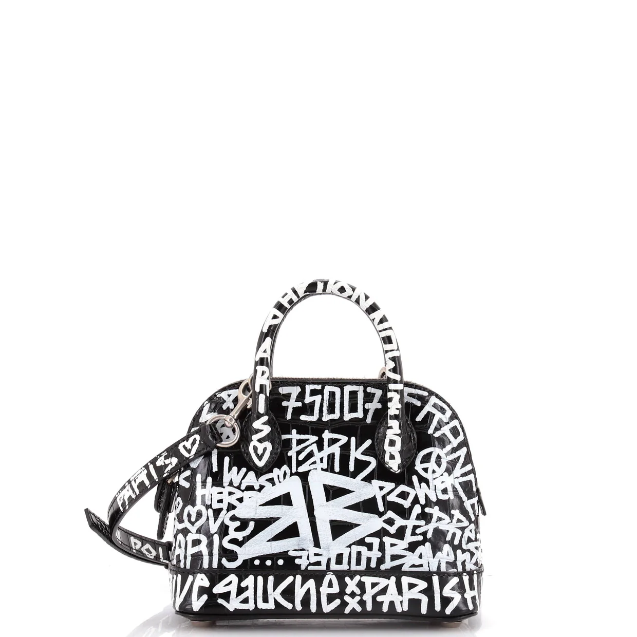 Logo Ville Bag Crocodile Embossed Leather XXS - Deep Luxury