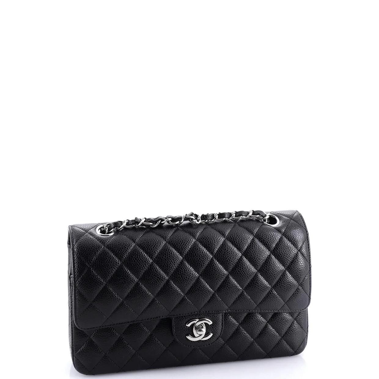 Classic Double Flap Bag Quilted Caviar Medium - Deep Luxury