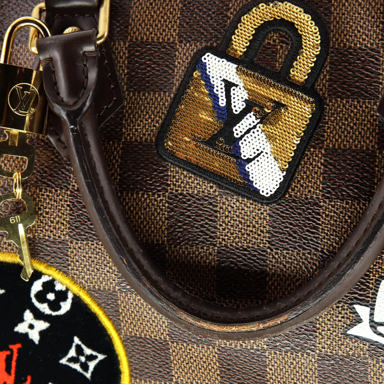 Speedy Bandouliere Bag Limited Edition Patches Damier 30 - Deep Luxury