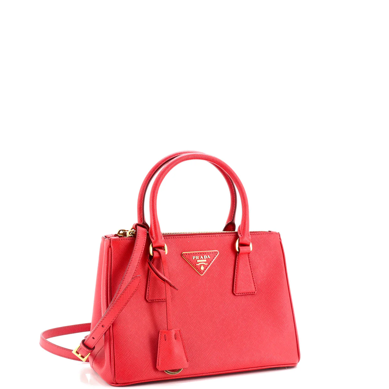 Galleria Double Zip Tote Saffiano Leather Small - Deep Luxury