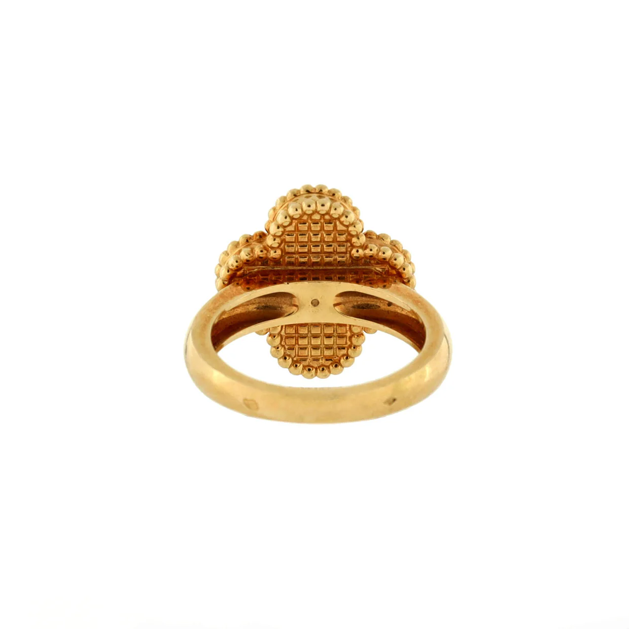 Vintage Alhambra Ring Guilloche 18K Yellow Gold - Deep Luxury
