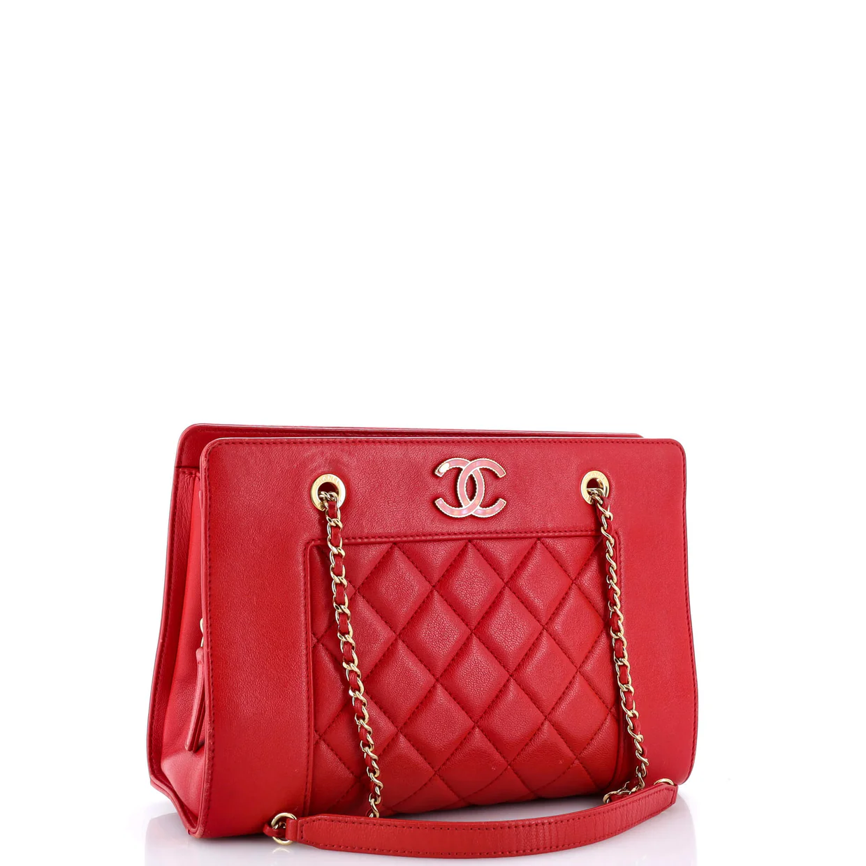 Mademoiselle Vintage Shopping Tote Quilted Sheepskin Small - Deep Luxury