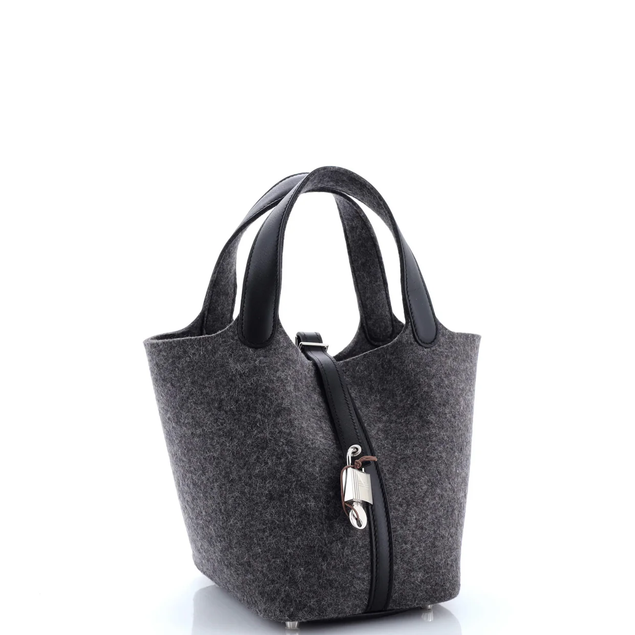 Picotin Lock Bag Felt with Leather PM - Deep Luxury