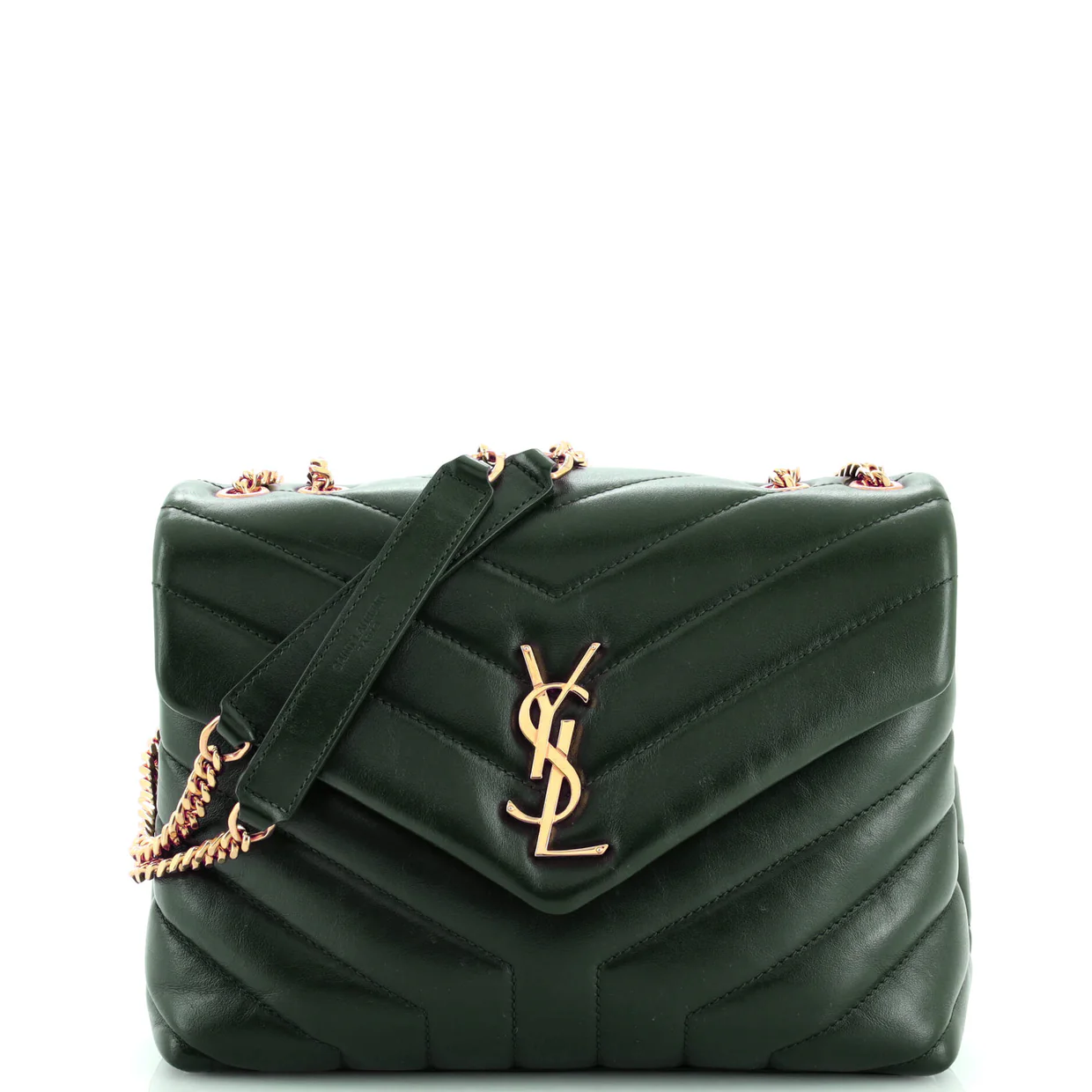 Loulou Shoulder Bag Matelasse Chevron Leather Small - Deep Luxury