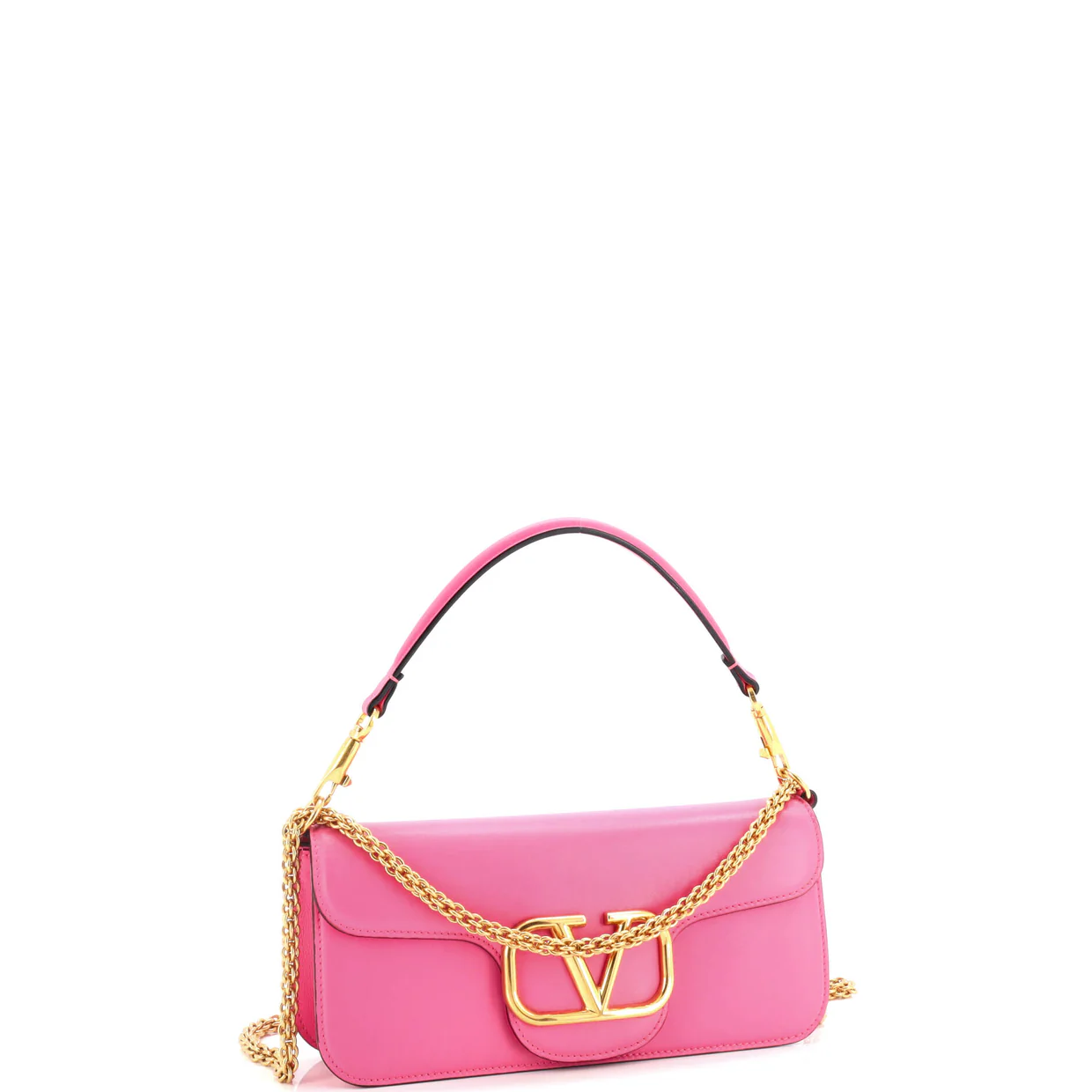 VLogo Loco Flap Shoulder Bag Leather Medium - Deep Luxury