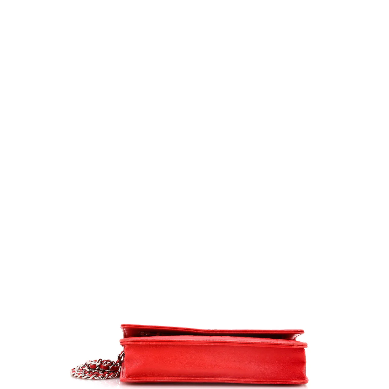 Wallet on Chain Camellia Lambskin - Deep Luxury
