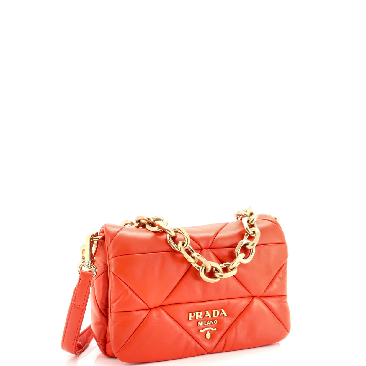 System Flap Shoulder Bag Quilted Nappa Leather Medium - Deep Luxury