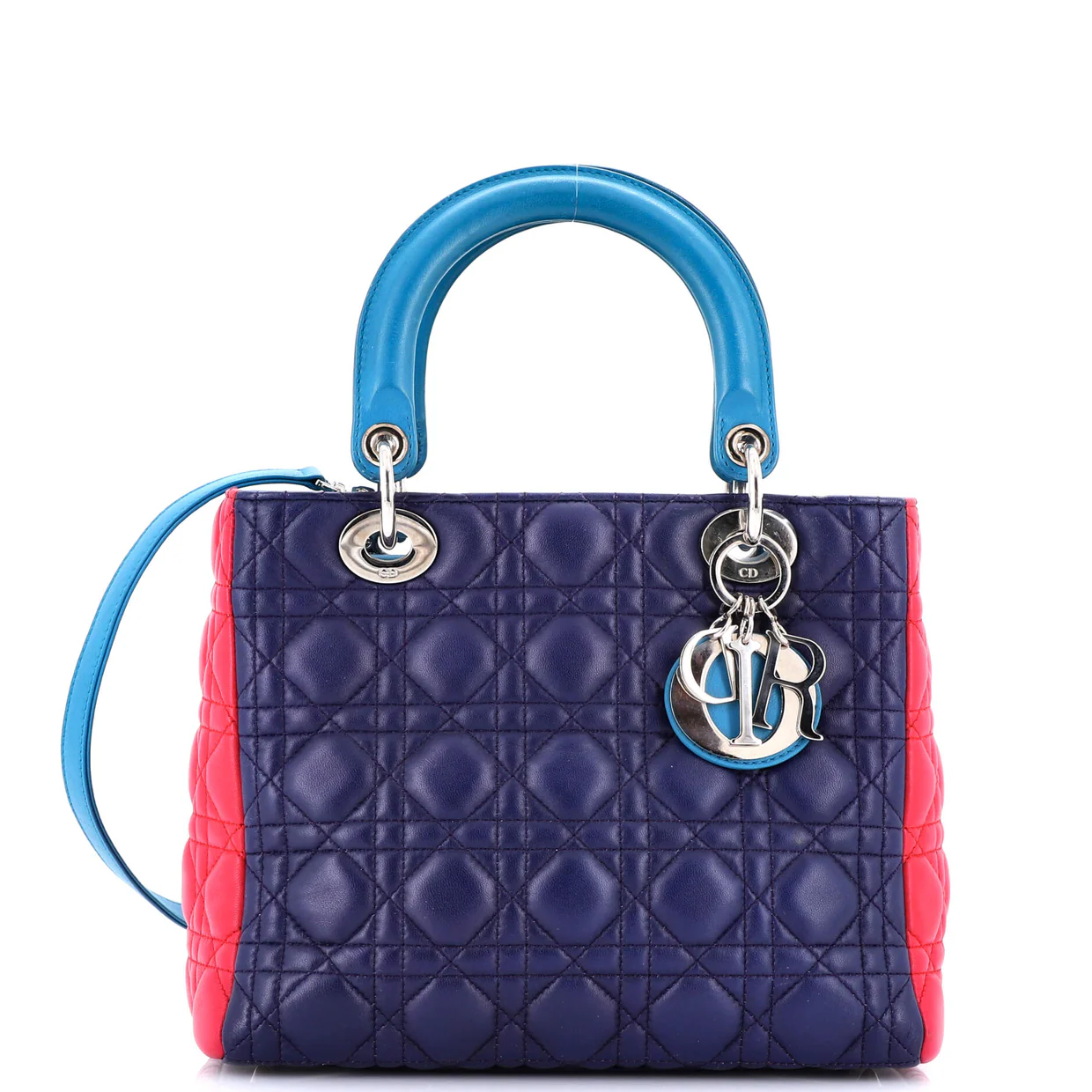 Tricolor Lady Dior Bag Cannage Quilt Leather Medium - Deep Luxury