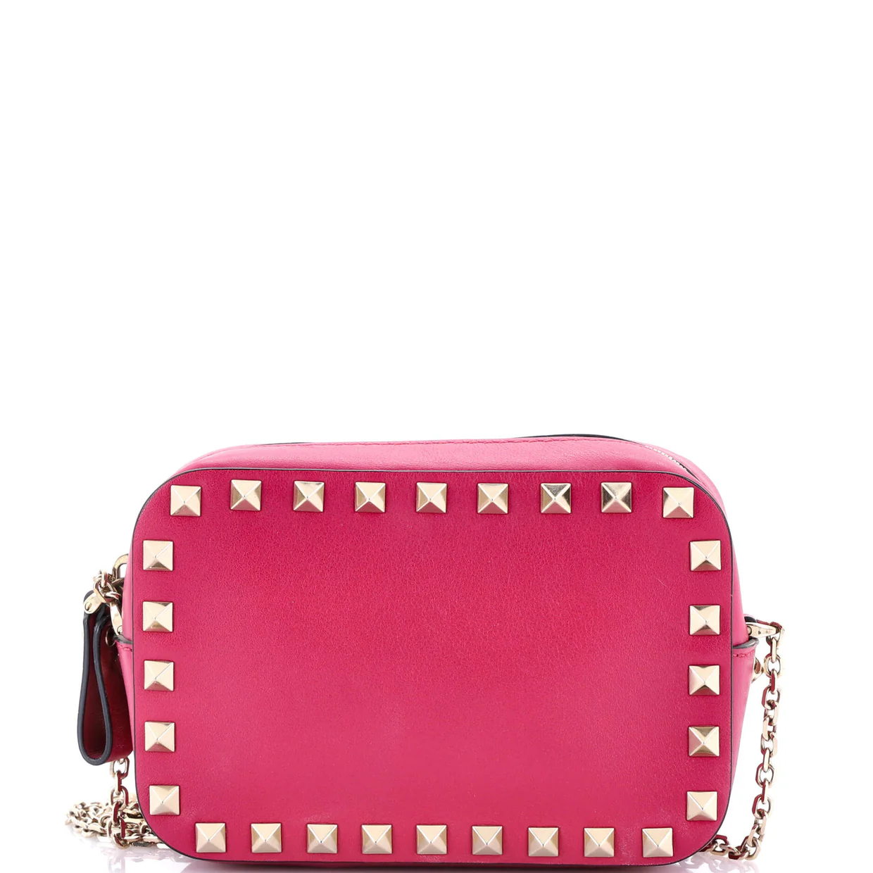 Rockstud Chain Camera Crossbody Bag Leather Small - Deep Luxury
