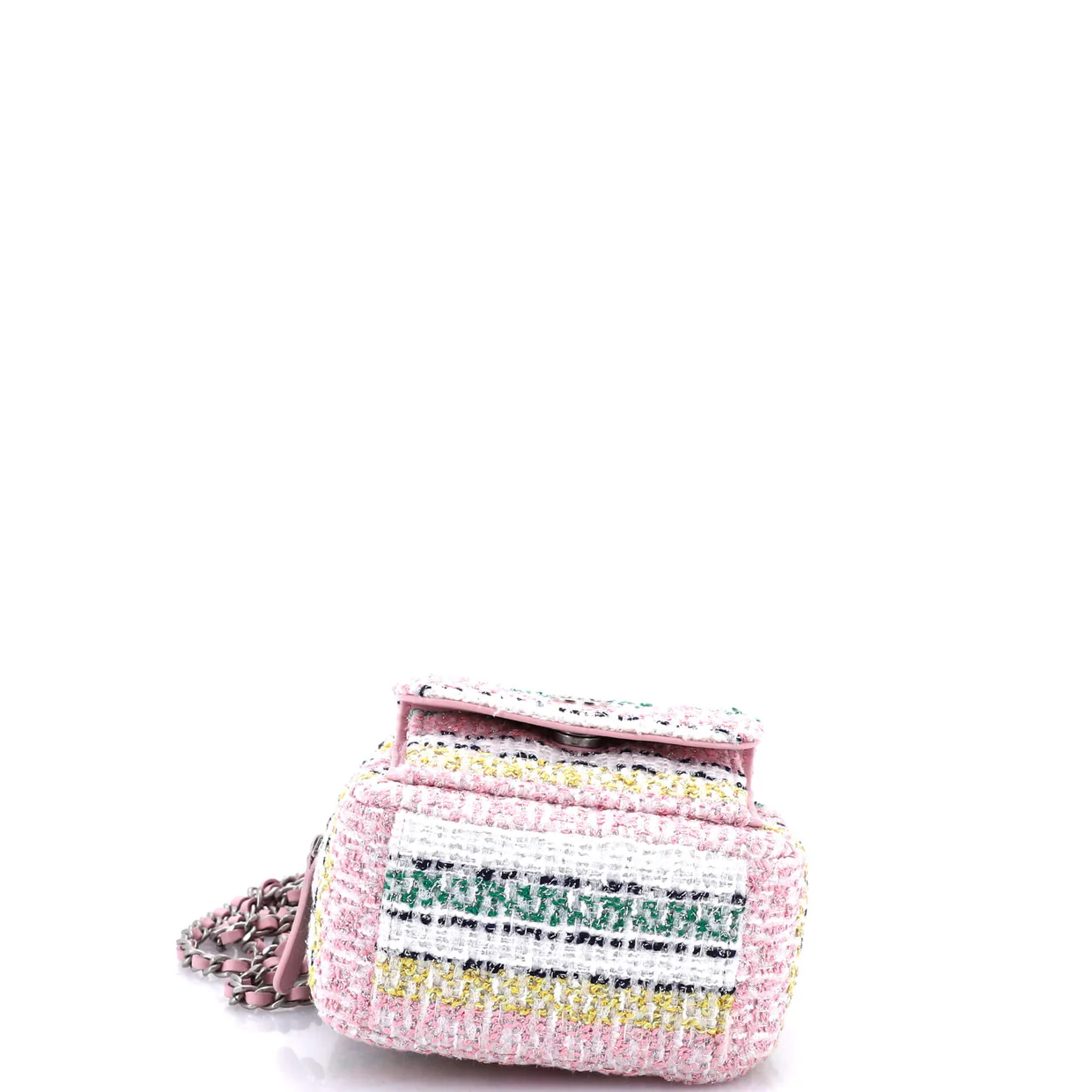 Classic CC Chain Pocket Backpack Quilted Tweed Mini - Deep Luxury