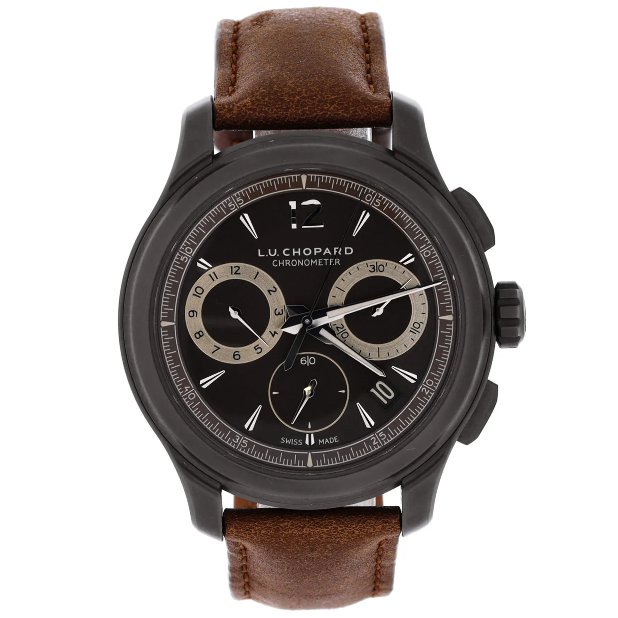 L.U.C Chrono One Flyback Automatic Watch Titanium and Leather 42 - Deep Luxury