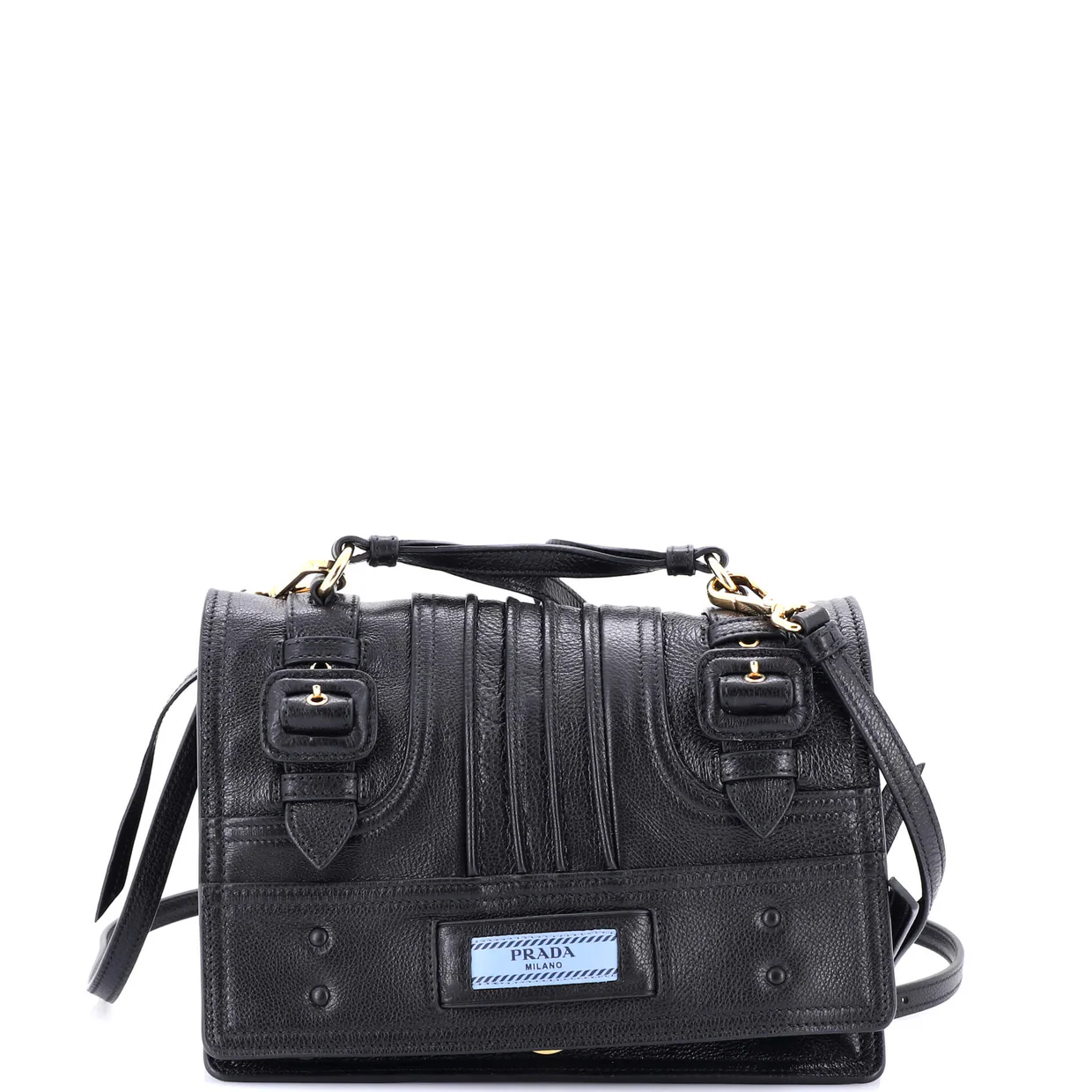 Etiquette Shoulder Bag Glace Calf Small - Deep Luxury