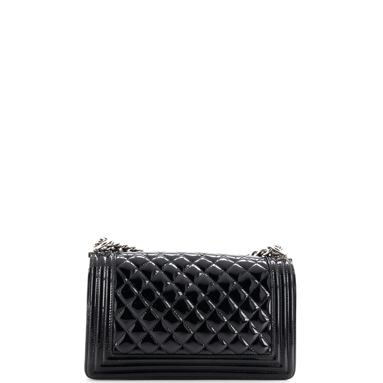 Boy Flap Bag Quilted Plexiglass Patent Old Medium - Deep Luxury