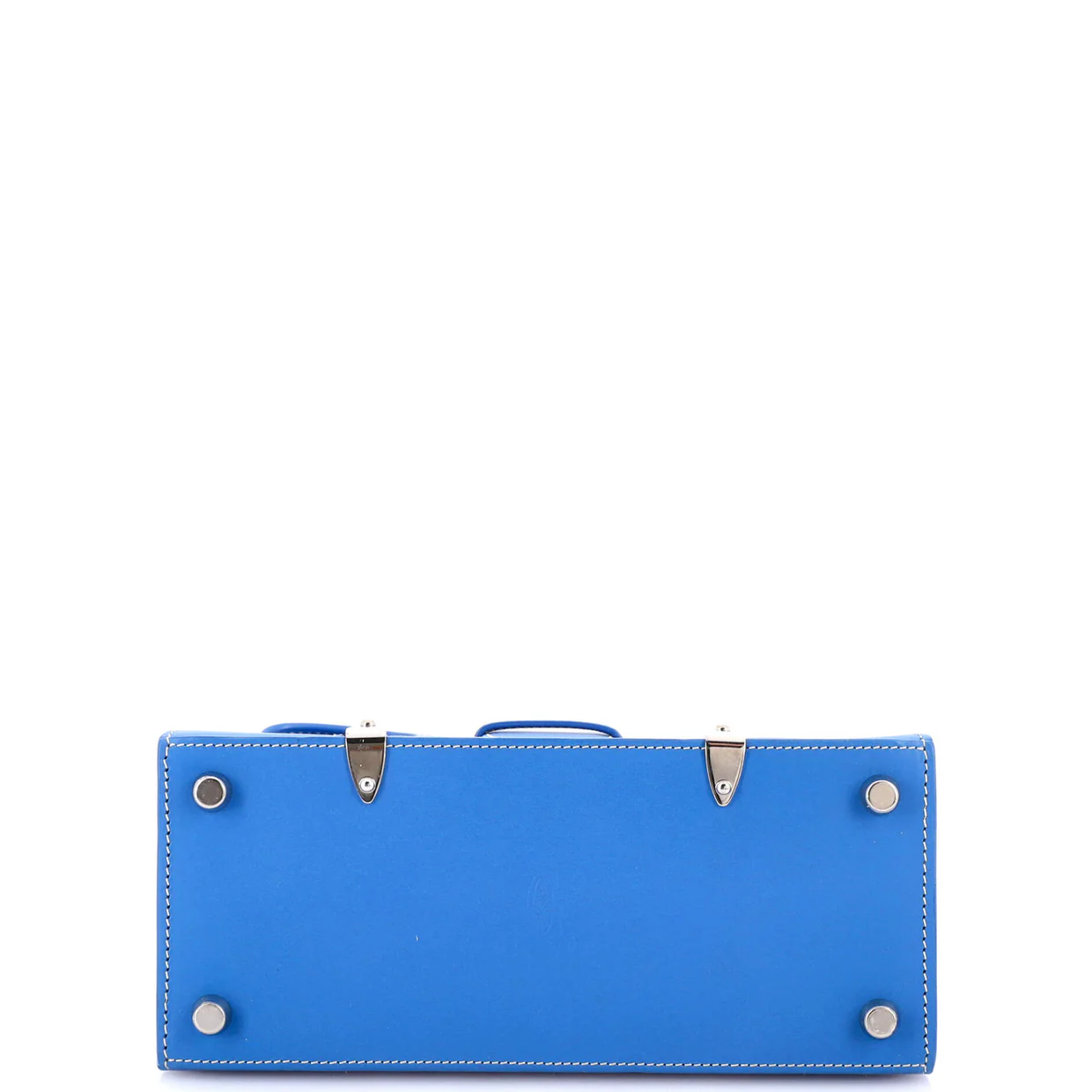 Structured Saigon Top Handle Bag Coated Canvas with Leather Mini - Deep Luxury