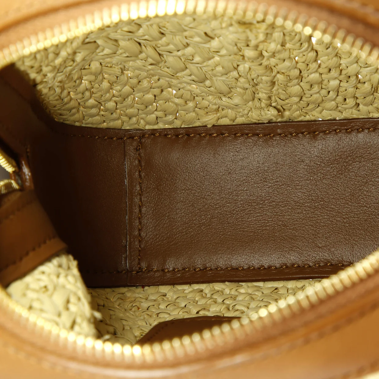 Jamie Cube Crossbody bag Raffia with Leather - Deep Luxury