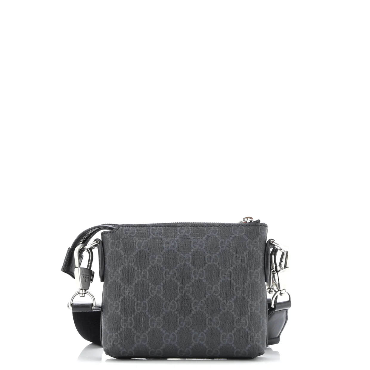 Interlocking G Patch Wristlet Messenger Bag GG Coated Canvas Mini - Deep Luxury