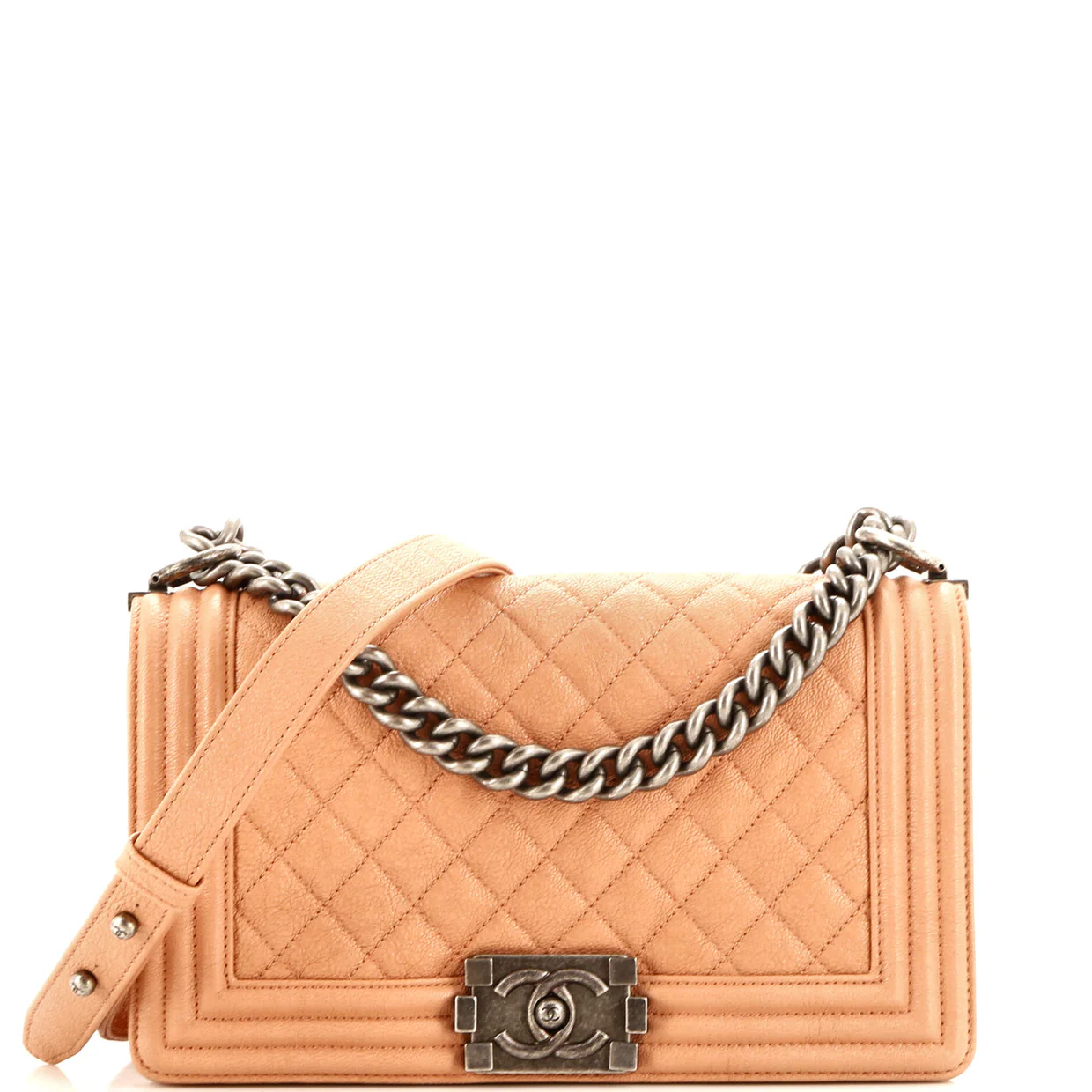 Boy Flap Bag Quilted Caviar Old Medium - Deep Luxury