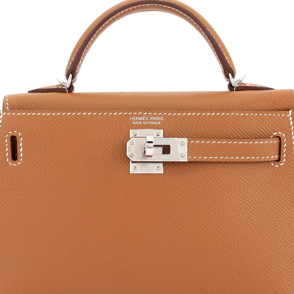 Kelly Mini II Bag Gold Epsom with Palladium Hardware 20 - Deep Luxury
