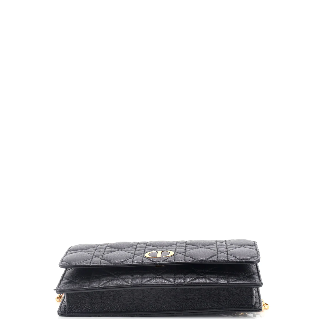 Caro Belt Pouch with Chain Cannage Quilt Calfskin - Deep Luxury