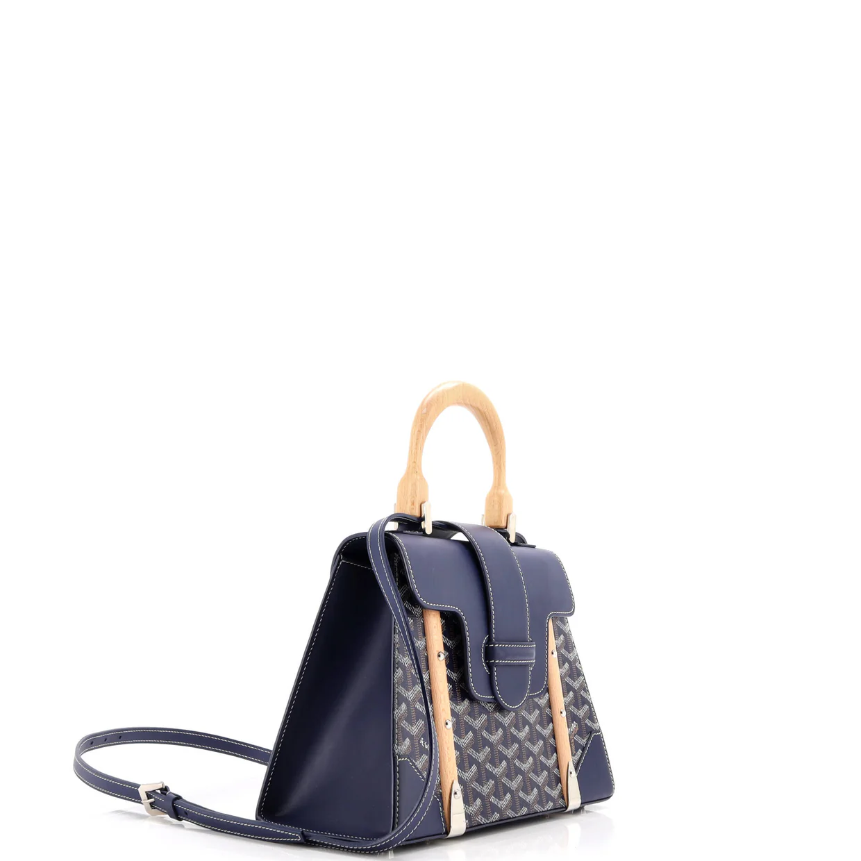 Saigon Top Handle Bag Coated Canvas with Leather PM - Deep Luxury