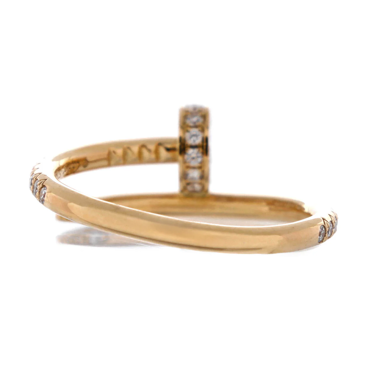 Juste un Clou Paved Ring 18K Yellow Gold with Diamonds Small - Deep Luxury