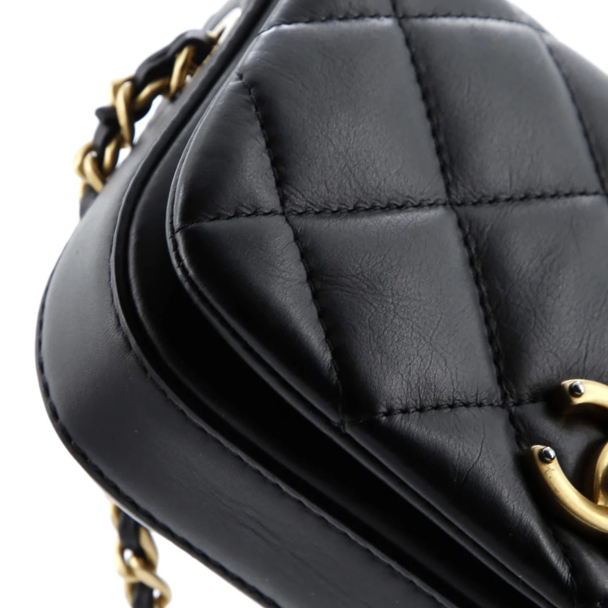 Nailed CC Full Flap Bag Quilted Calfskin Mini - Deep Luxury