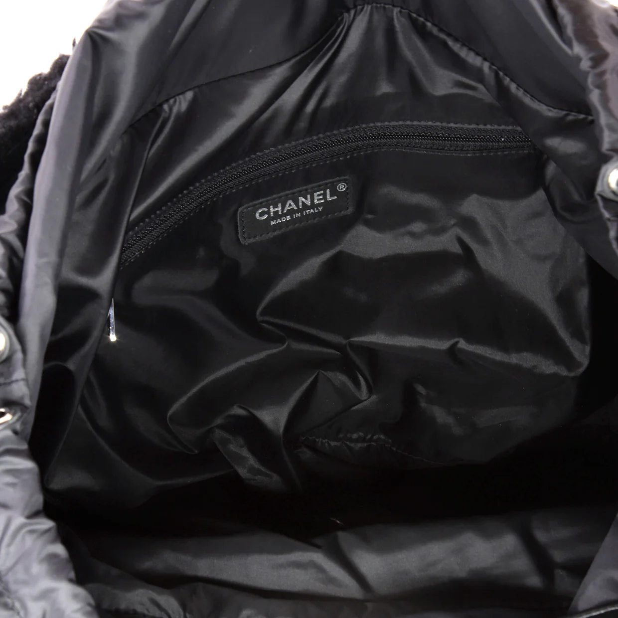 Coco Neige Shopping Tote Shearling with Quilted Nylon and Calfskin Large - Deep Luxury