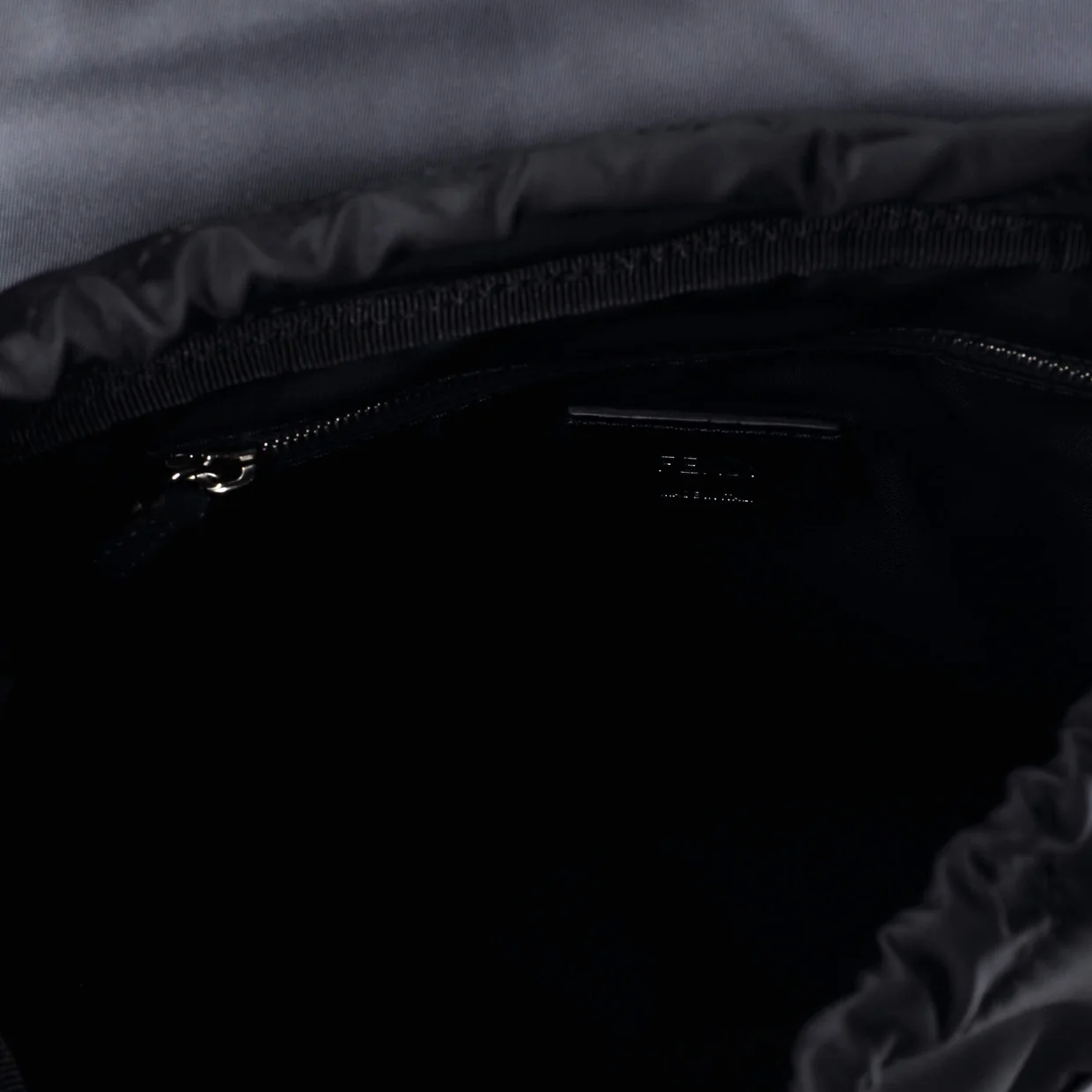 Fendiness Backpack Zucca Suede and Nylon Small - Deep Luxury