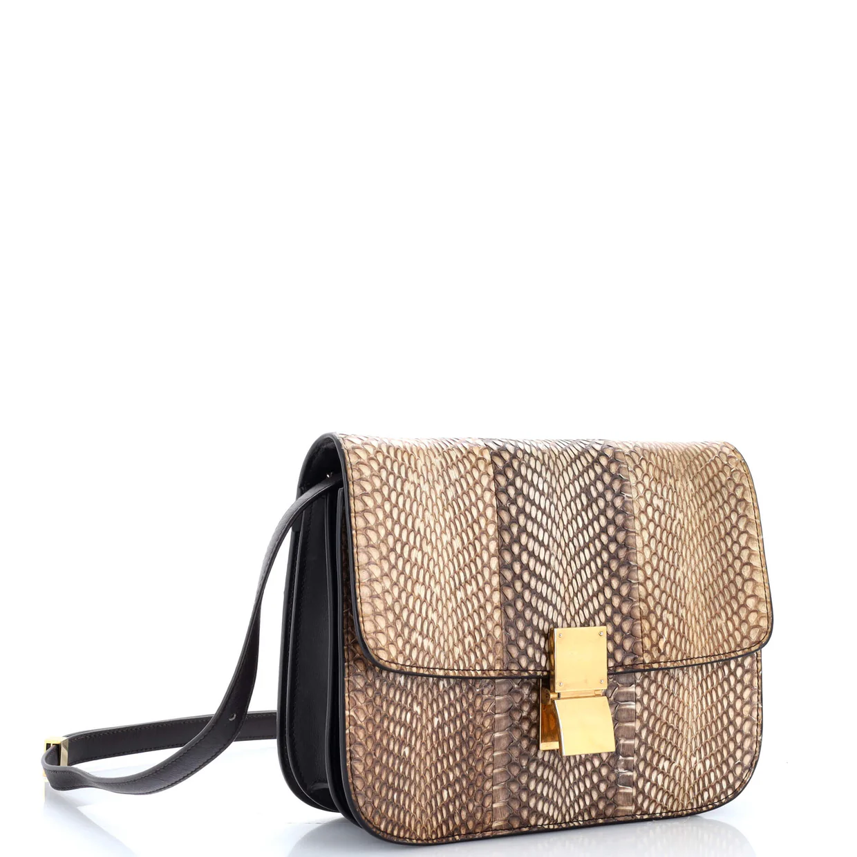 Classic Box Bag Python Medium - Deep Luxury