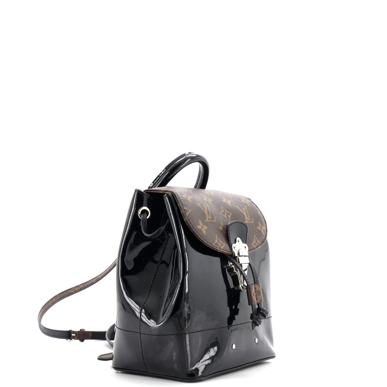 Hot Springs Backpack Vernis with Monogram Canvas - Deep Luxury