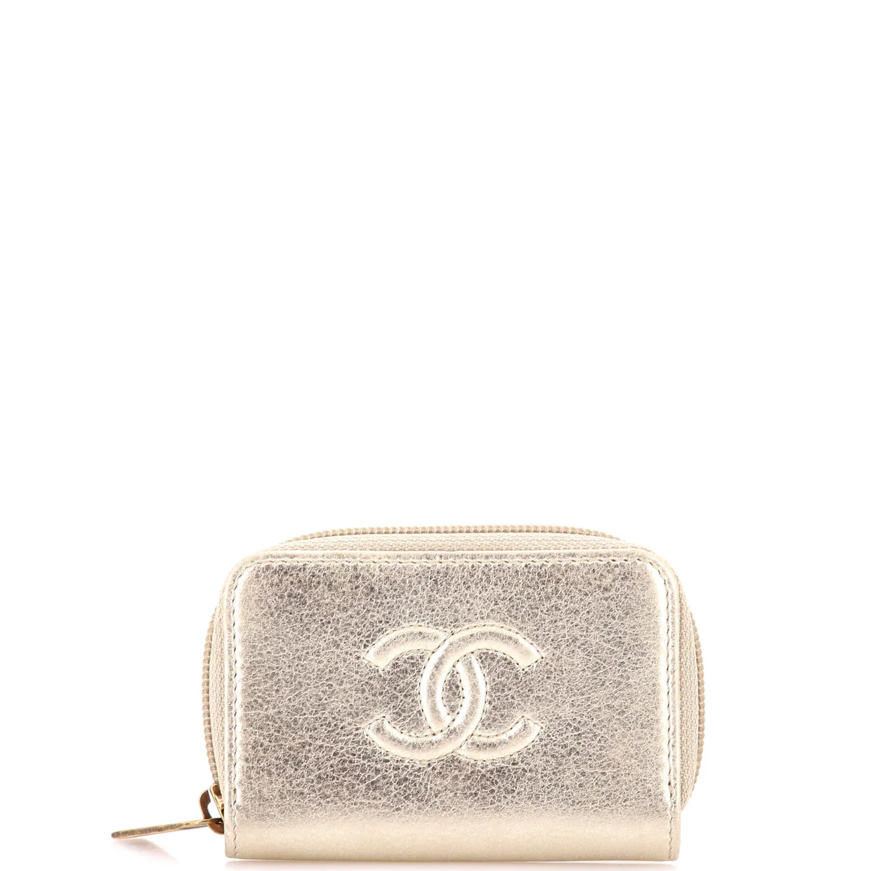 Timeless Zip Around Coin Purse Goatskin Compact - Deep Luxury
