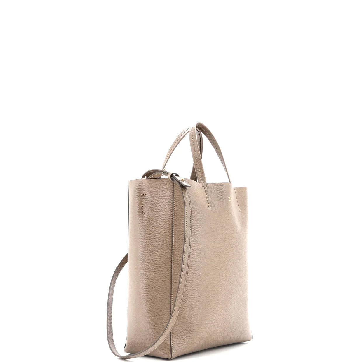Vertical Cabas Tote Grained Calfskin Small - Deep Luxury