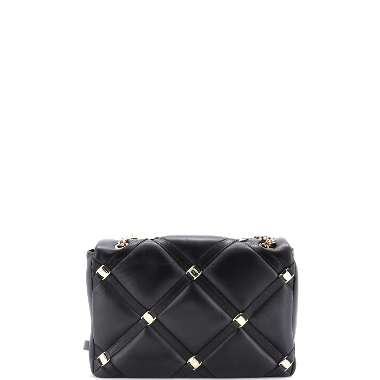 Vara Soft Studs Flap Bag Quilted Leather Small - Deep Luxury