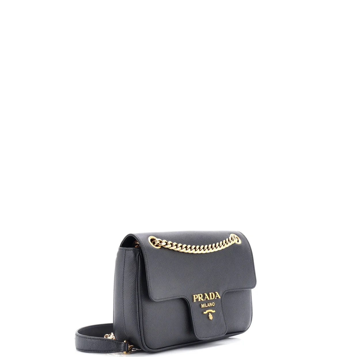 Pattina Flap Shoulder Bag Saffiano Leather Small - Deep Luxury