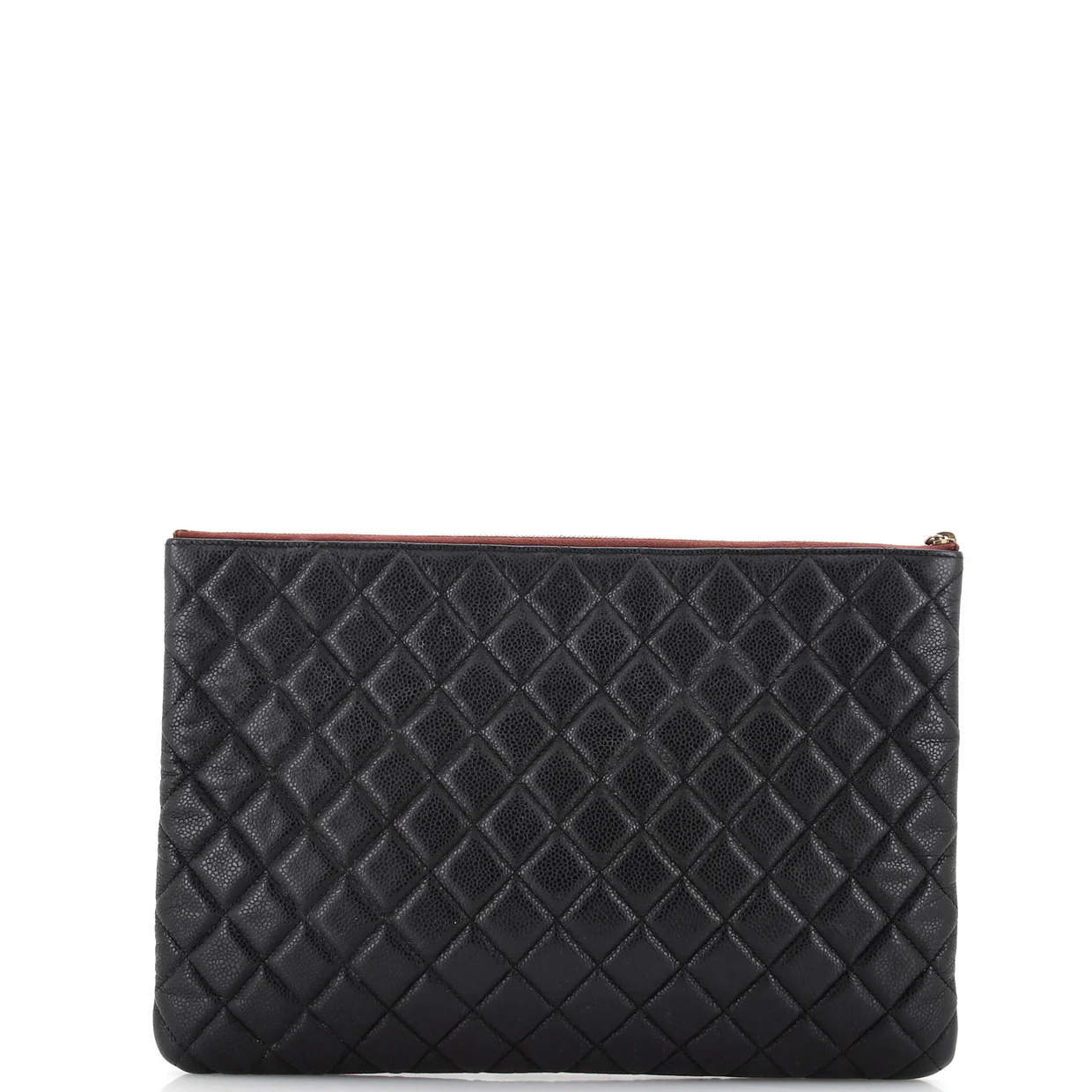 O Case Clutch Quilted Caviar Large - Deep Luxury