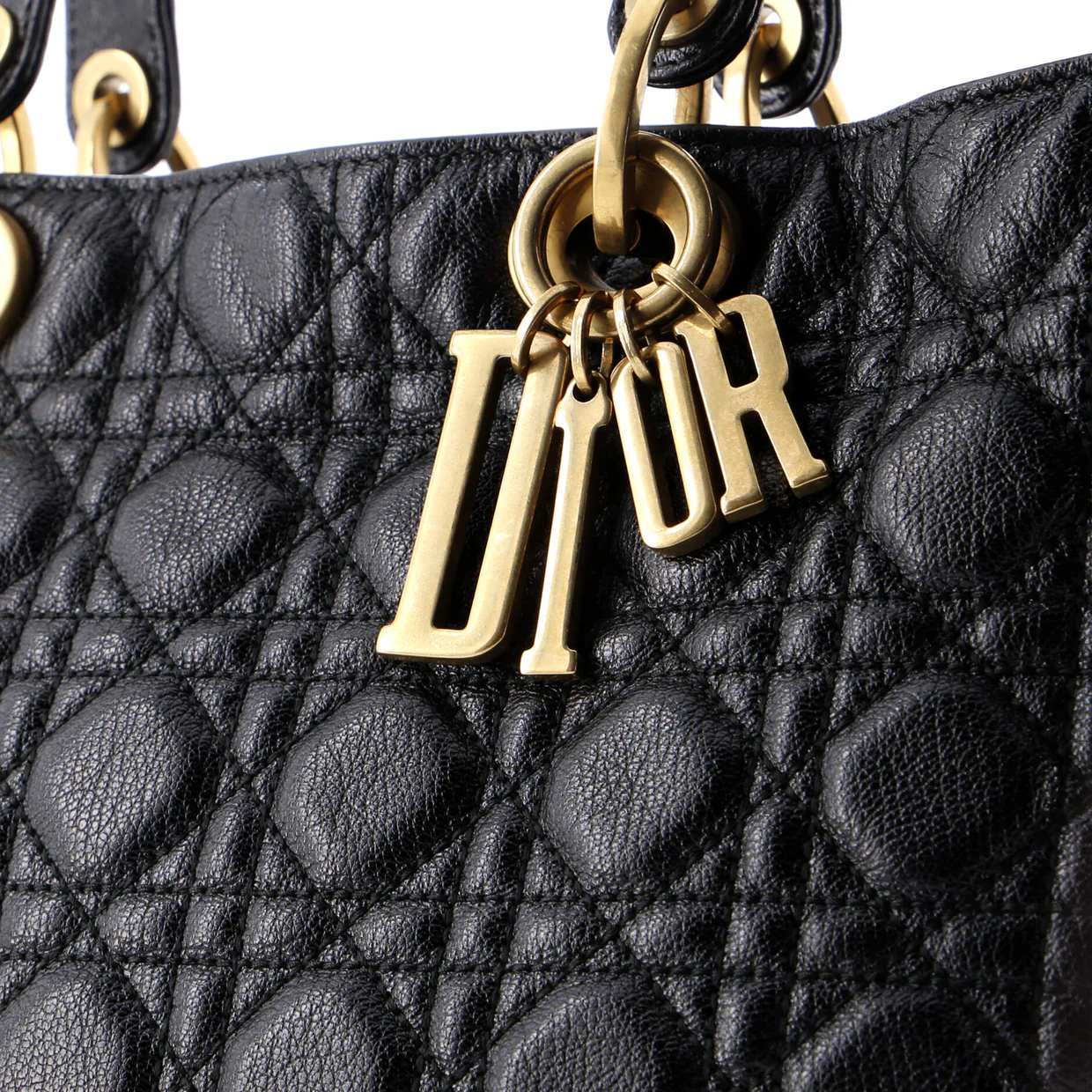 Supple Lady Dior Bag Cannage Quilt Leather Large - Deep Luxury
