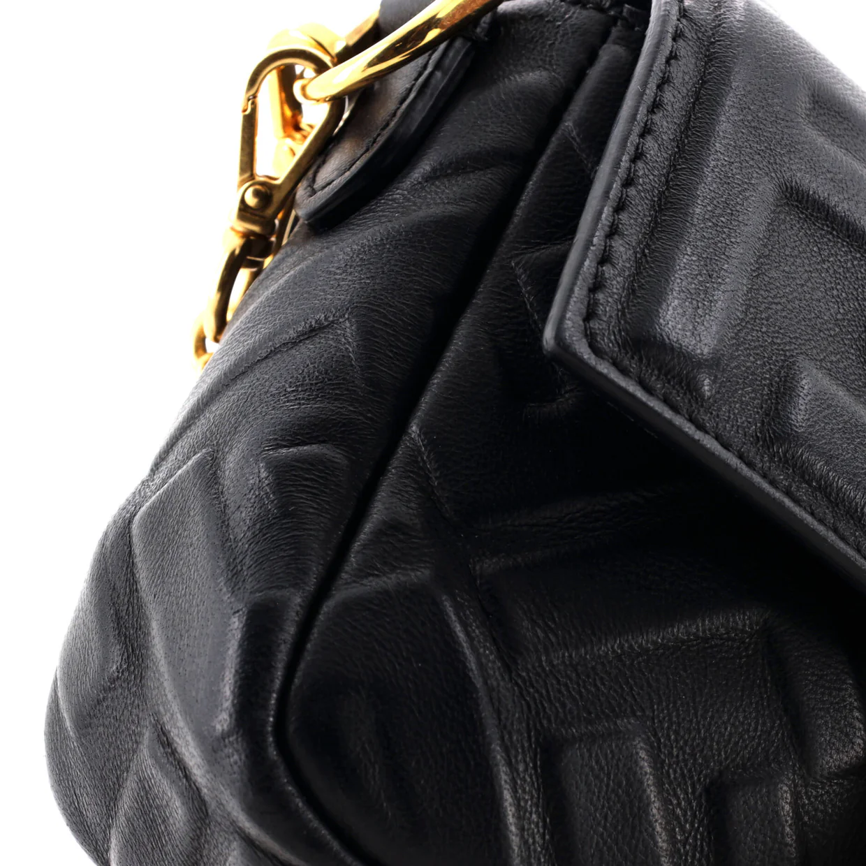 Baguette NM Bag Zucca Embossed Leather Mini - Deep Luxury