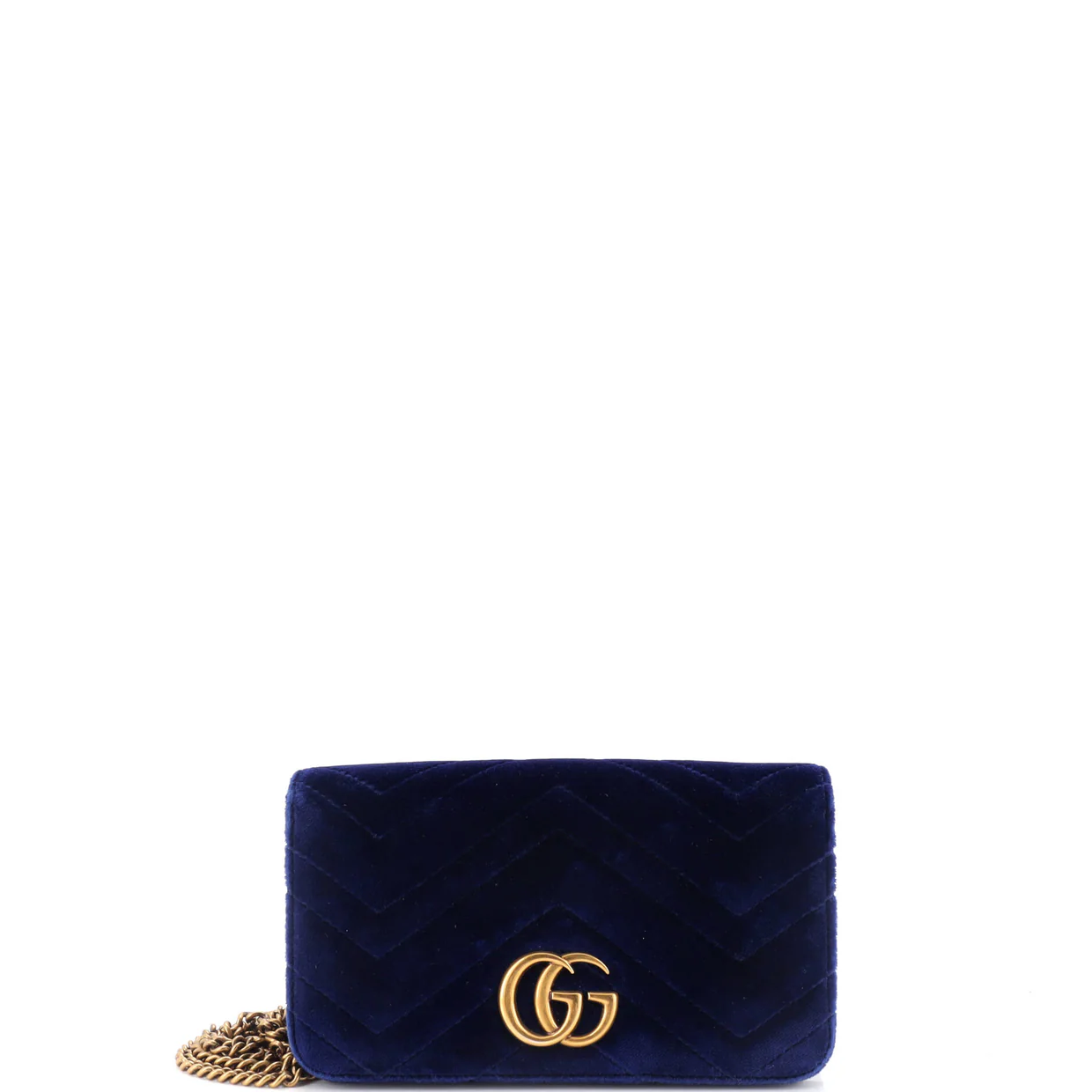 GG Marmont Chain Flap Bag Matelasse Velvet Mini - Deep Luxury
