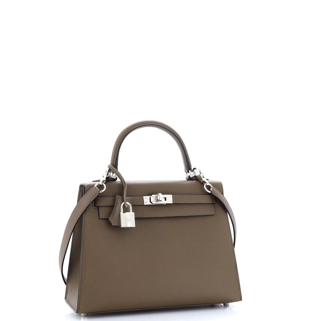 Kelly Handbag Toundra Epsom with Palladium Hardware 25 - Deep Luxury