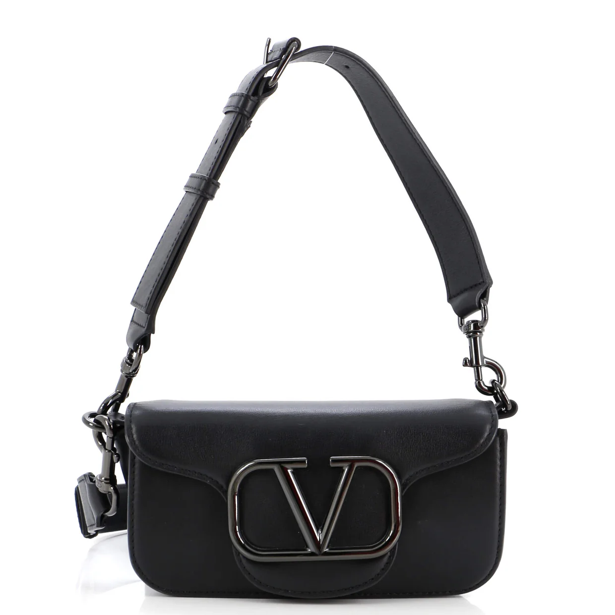 VLogo Flap Shoulder Bag Leather Mini - Deep Luxury